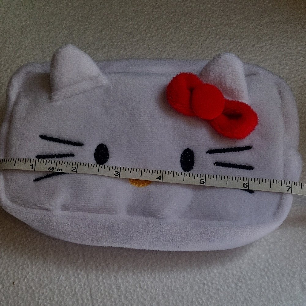 Hello Kitty White and Red Plush Pouch